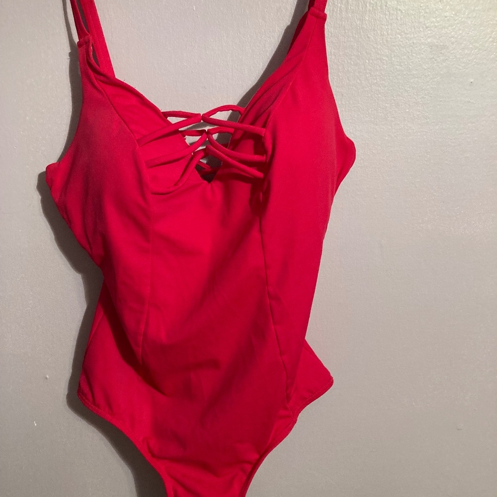 Woman’s Size 8 Red one piece Swimsuit for All swimsuit